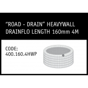 Marley Road-Drain Heavywall Drainflo Length 160mm 4M - 400.160.4.HWP 